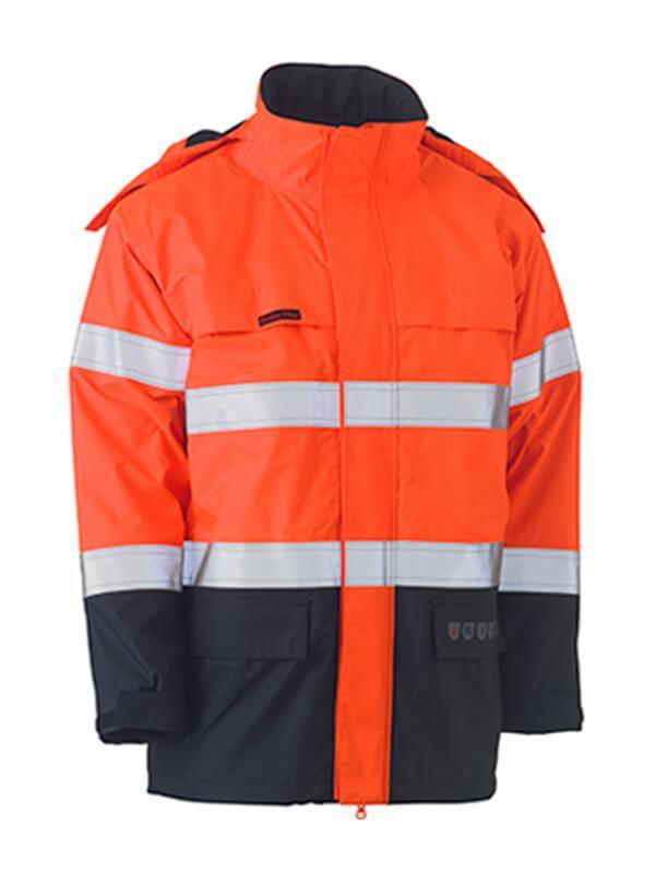 Bisley Taped Two Tone Hi Vis FR Wet Weather Shell Jacket (BJ8110T)