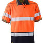 Bisley Taped Two Tone Hi Vis Polyester Mesh Short Sleeve Polo Shirt (BK1219T)