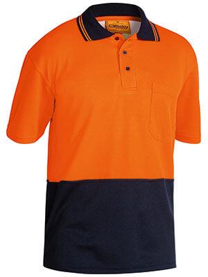 Bisley 2 Tone Hi Vis Polo Shirt - Short Sleeve-(BK1234)