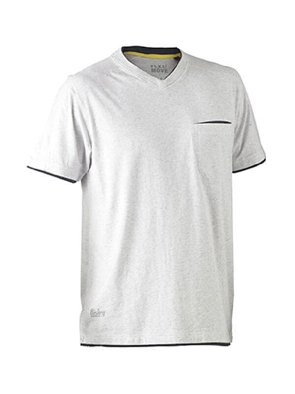 Bisley Flex & Move Cotton Rich V Neck Short Sleeve Tee (BK1933)