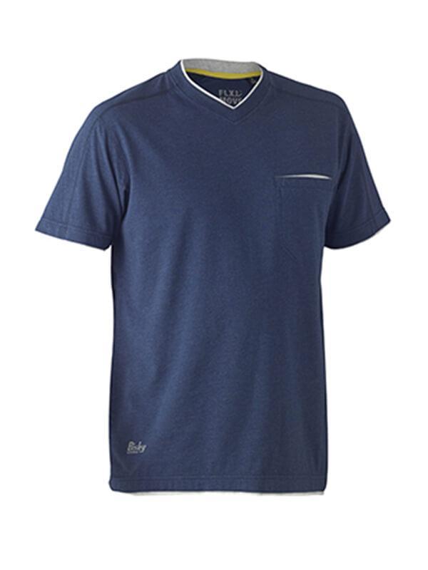 Bisley Flex & Move Cotton Rich V Neck Short Sleeve Tee (BK1933)