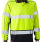 Bisley Taped Two Tone Hi Vis Polyester Mesh Long Sleeve Polo Shirt (BK6219T)