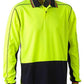 Bisley Two Tone Hi Vis Polyester Mesh Long Sleeve Polo Shirt (BK6219)