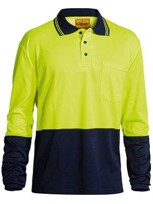 Bisley 2 Tone Hi Vis Polo Shirt - Long Sleeve-(BK6234)