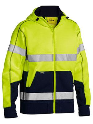 Bisley Taped Hi Vis Fleece Hoodie-(BK6819T)