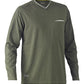 Bisley Flex & Move Cotton Rich V Neck Long Sleeve Tee (BK6933)