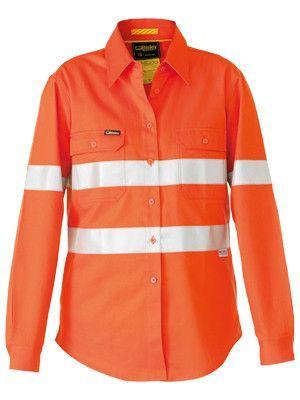 Bisley 3m Taped Womens Hi Vis Industrial Cool Vent Shirt-(BL6445T)