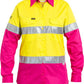 Bisley Women's 3M Taped Hi Vis Cool Light Weight Shirt-(BL6696T)