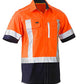 Bisley Flex & Move Two Tone Hi Vis Stretch Utility Shirt-Short Sleeve (BS1177XT)