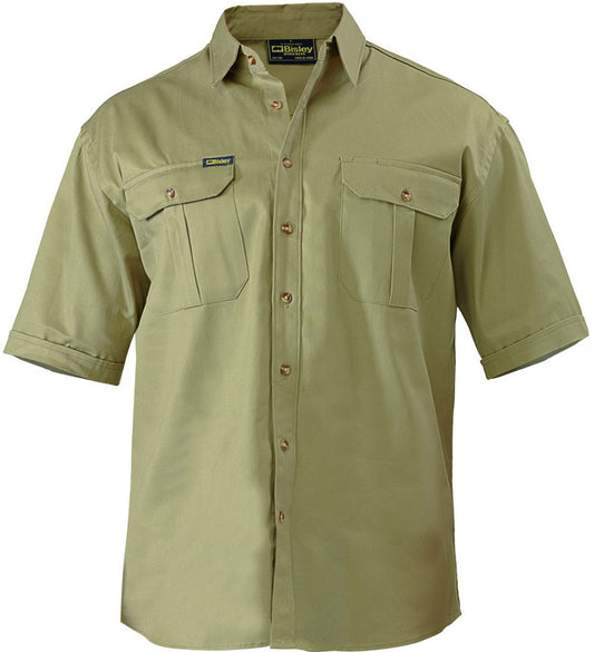 Bisley Original Cotton Drill Shirt - Short Sleeve-(BS1433)