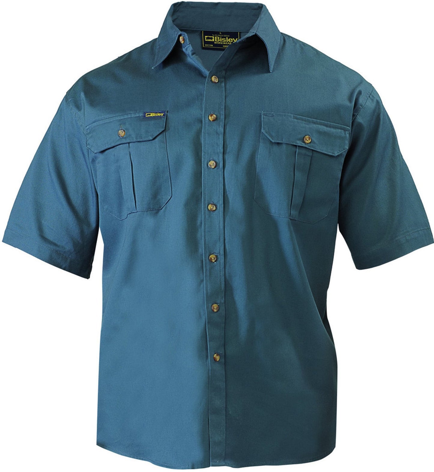 Bisley Original Cotton Drill Shirt - Short Sleeve-(BS1433)