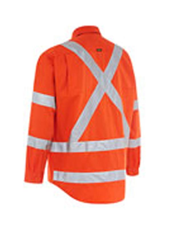 Bisley Taped X Back Cool Lightweight HI VIS Drill Shirt(BS6166XT)