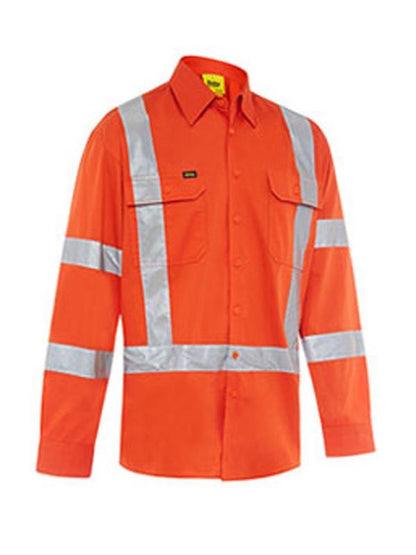 Bisley Taped X Back Cool Lightweight HI VIS Drill Shirt(BS6166XT)