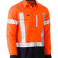 Bisley Flex & Move Tone HI Vis Stretch Utility Shirt-Long Sleeve (BS6177XT)