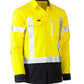 Bisley Flex & Move Tone HI Vis Stretch Utility Shirt-Long Sleeve (BS6177XT)