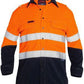 Bisley  Tencate Tecasafe® Plus Taped 2 Tone Hi Vis Fr Light Weight Vented Long Sleeve Shirt-(BS8098T)