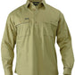 Bisley Closed Front Cotton Drill Shirt - Long Sleeve-(BSC6433)