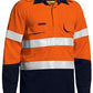 Bisley Tencate Tecasafe® Plus Taped Two Tone Hi Vis Closed Front Vented Shirt - Long Sleeve-(BSC8075T)