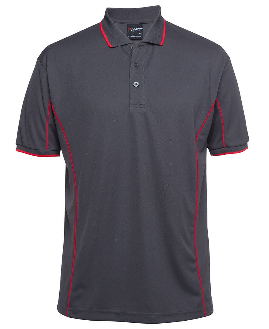 JB's Adults Podium Short Sleeve Piping Polo 3rd (5 Colour) (7PIP)