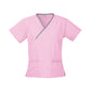 Biz Collection Ladies Contrast Crossover Scrubs Top (H10722)