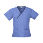 Biz Collection Ladies Contrast Crossover Scrubs Top (H10722)