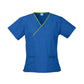 Biz Collection Ladies Contrast Crossover Scrubs Top (H10722)