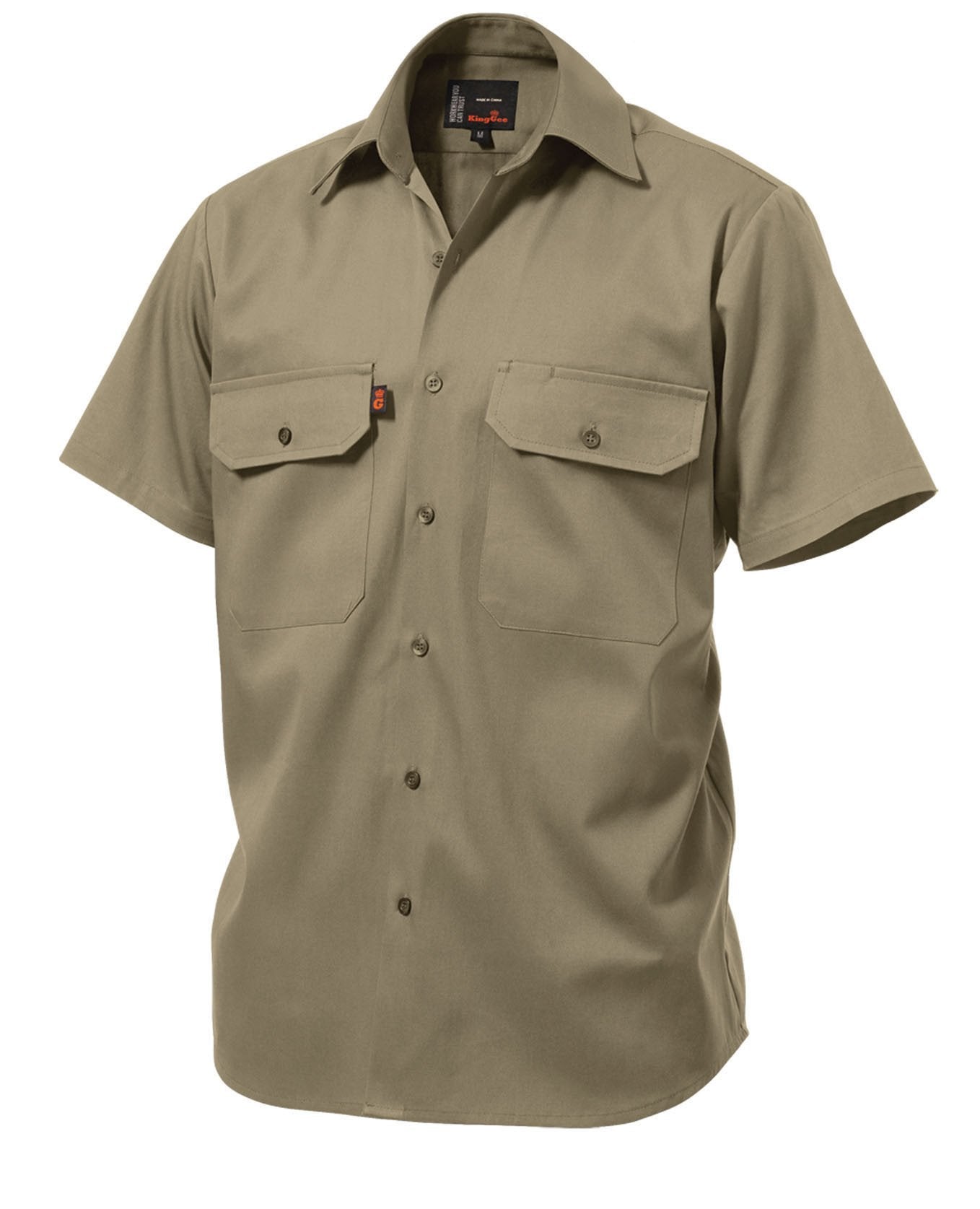 King Gee Sleeve Open Front Drill Shirt - 100% Cotton Drill (K04030)