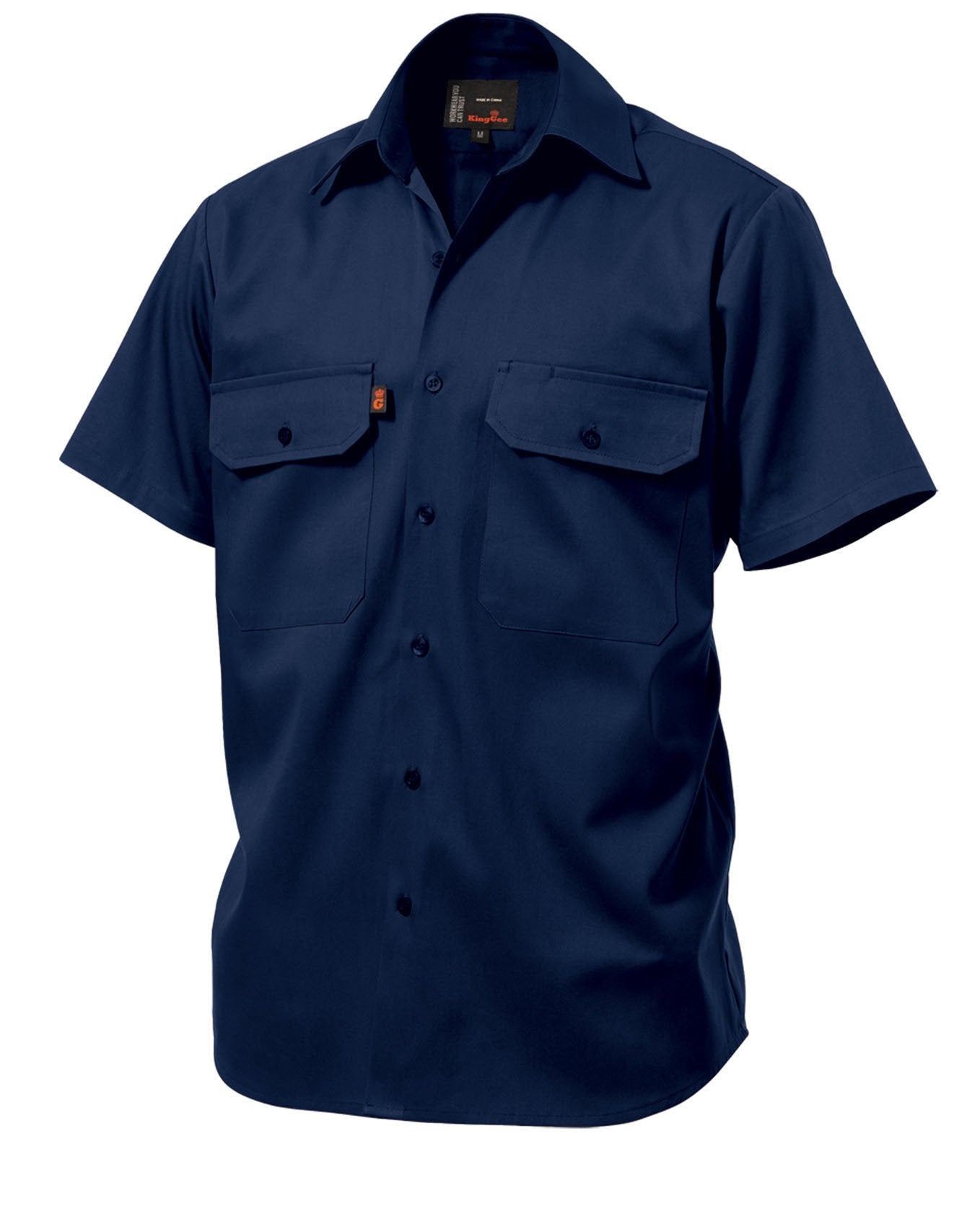 King Gee Sleeve Open Front Drill Shirt - 100% Cotton Drill (K04030)