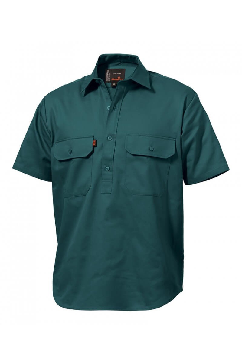 King Gee Sleeve Closed Front Cotton Drill Shirt - 100% Cotton Drill (K04060)