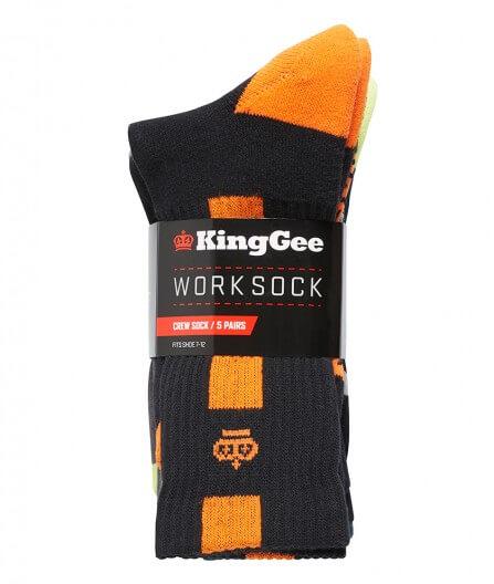 King Gee KG Crew Socks 5 Pack (K09035)