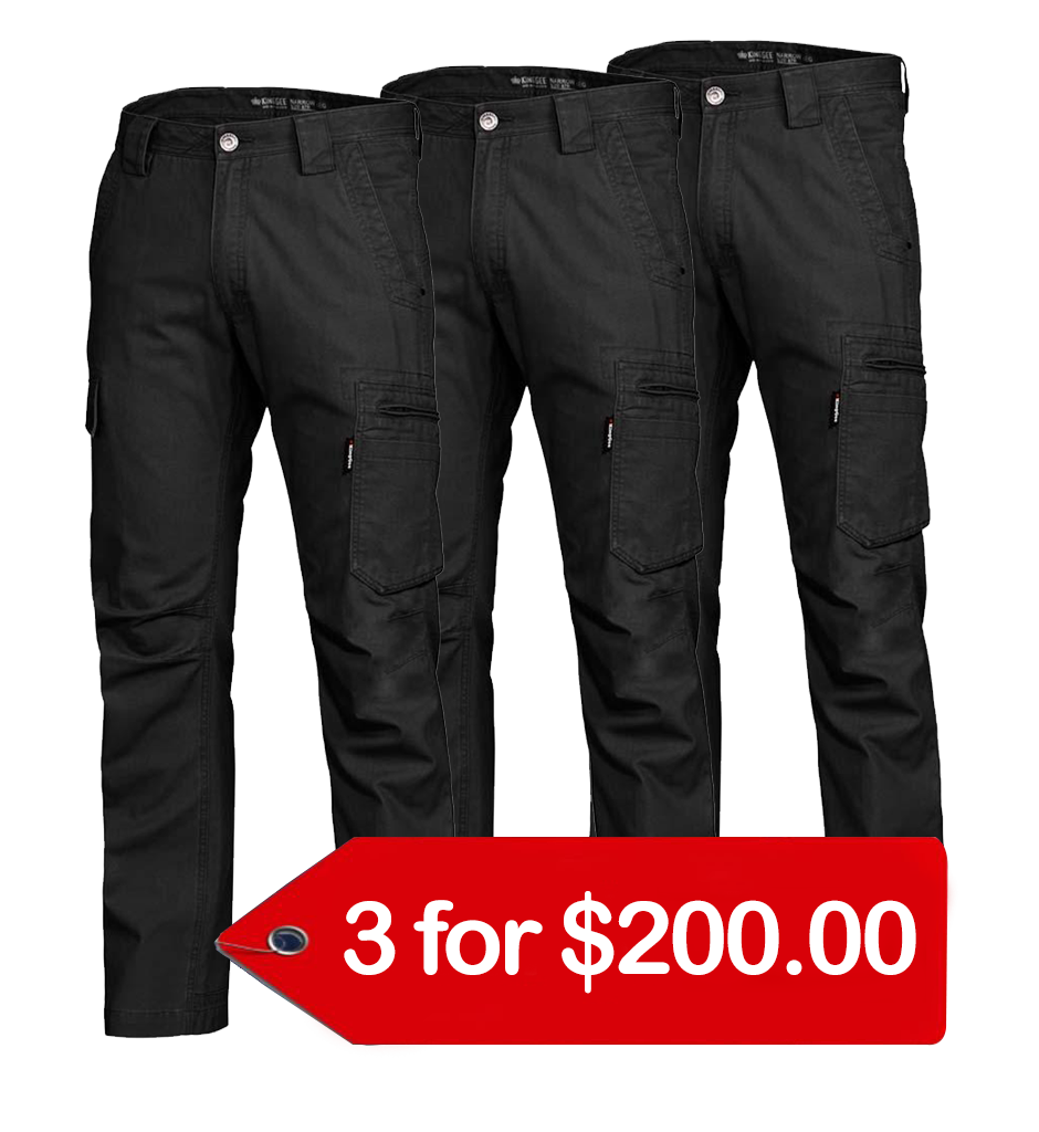 King Gee Narrow Tradie Pant (K13280-1)-3 Packs