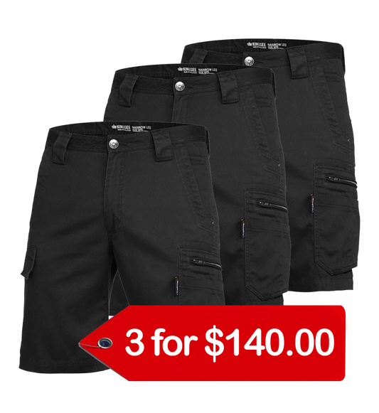 King Gee Tradie Sum Shorts (K17340-1)-3 Pack