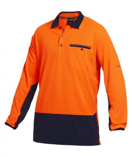 King Gee Workcool - WC 2 HI VIS POLO L/S