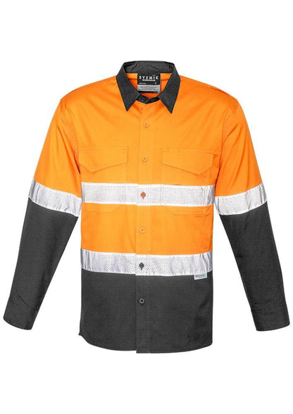 Syzmik Mens Rugged Cooling Taped Hi Vis Spliced Shirt (ZW129)