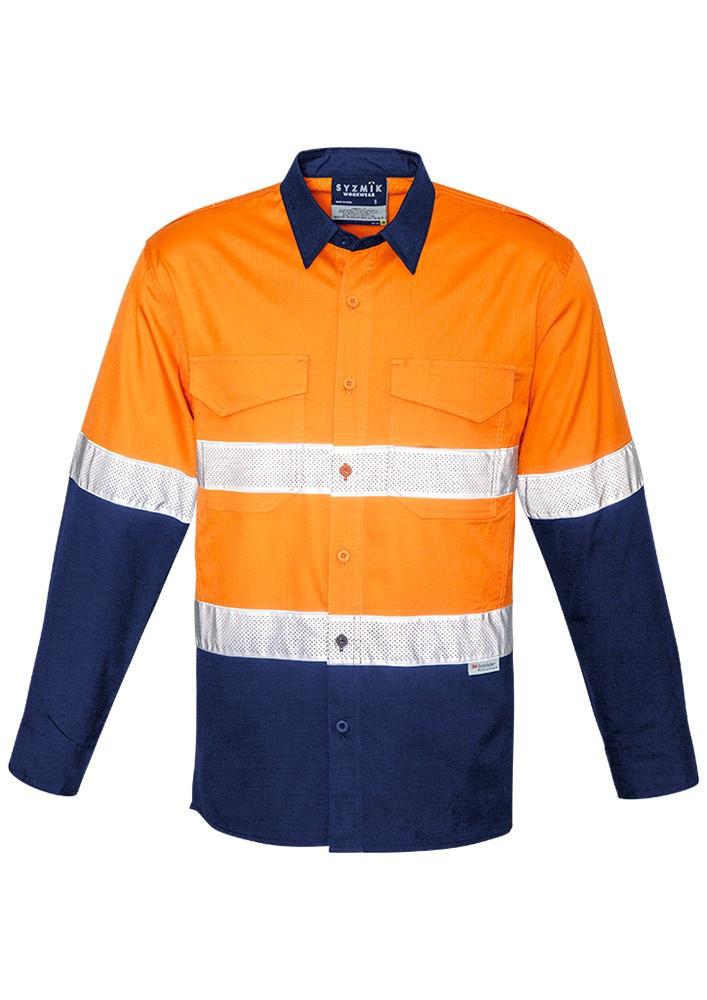 Syzmik Mens Rugged Cooling Taped Hi Vis Spliced Shirt (ZW129)