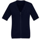 Biz Care Womens Zip Front Short Sleeve Knit Cardigan (CK962LC)