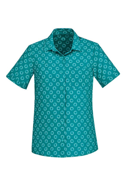 Biz Collection Womens Florence Daisy Print Short Sleeve Shirt (CS948LS)