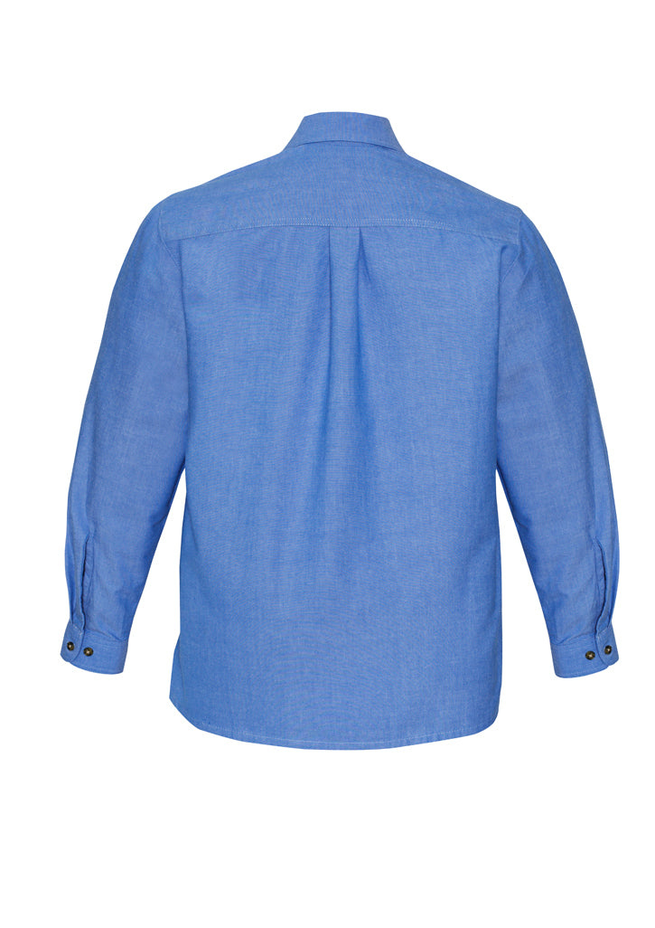 Biz Collection Mens Wrinkle Free Chambray Long Sleeve Shirt (SH112)