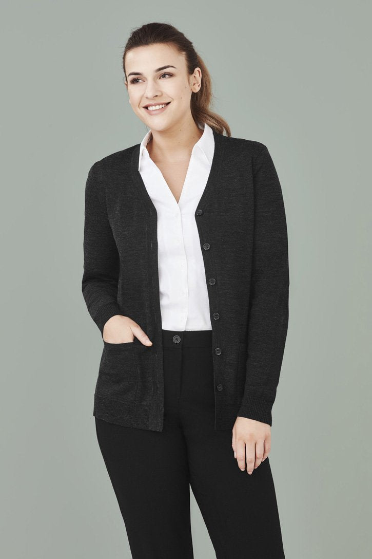 Biz Care Womens Button Front Knit Cardigan (CK045LC)