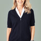 Biz Care Womens Zip Front Short Sleeve Knit (CK962LC)