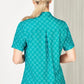 Biz Collection Womens Florence Daisy Print Short Sleeve Shirt (CS948LS)