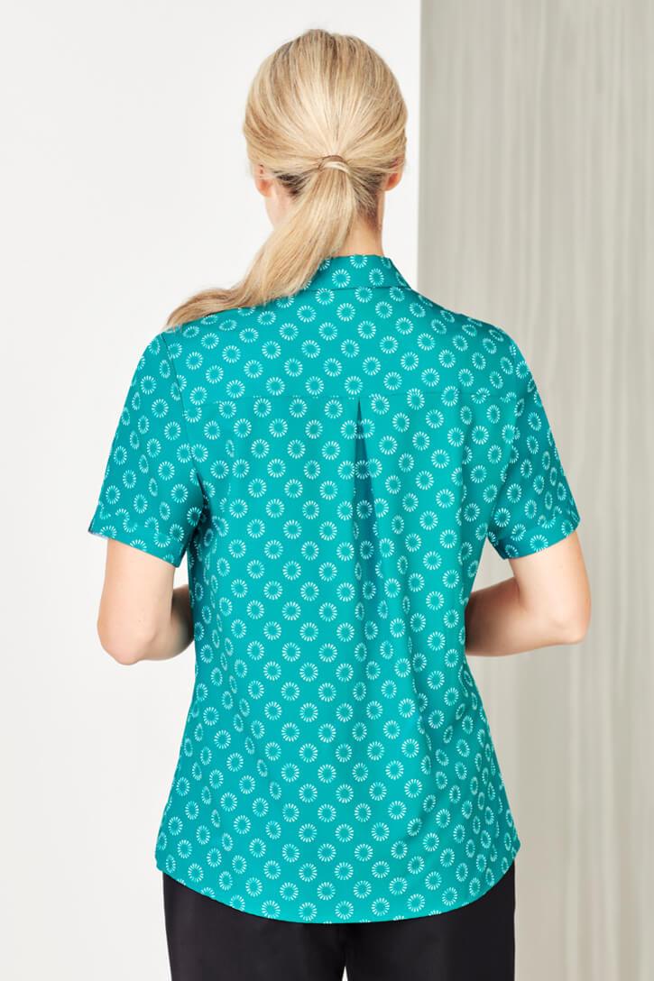 Biz Collection Womens Florence Daisy Print Short Sleeve Shirt (CS948LS)
