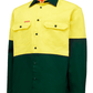 Hard Yakka Hi Vis L/Sl H/Weight 2Tone Cotton Drill Shirt (Y04605)