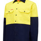 Hard Yakka Hi Vis L/Sl H/Weight 2Tone Cotton Drill Shirt (Y04605)