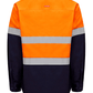 Hard Yakka Hi Vis L/Slv H/Weight Closed Front 2 Tone Cotton Drill Shirt W/Tape (Y04615)
