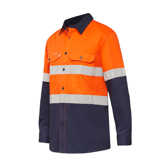 Hard Yakka Koolgear Ventilated LS Hi Vis Shirt With Tape (Y07740)