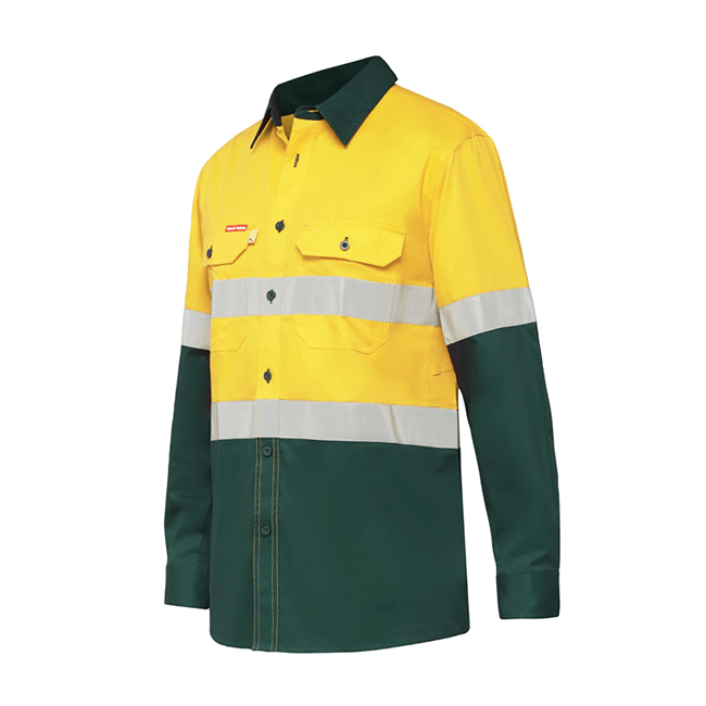 Hard Yakka Koolgear Ventilated LS Hi Vis Shirt With Tape (Y07740)