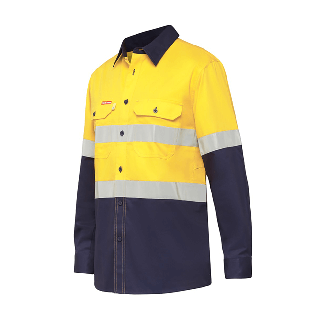 Hard Yakka Koolgear Ventilated LS Hi Vis Shirt With Tape (Y07740)