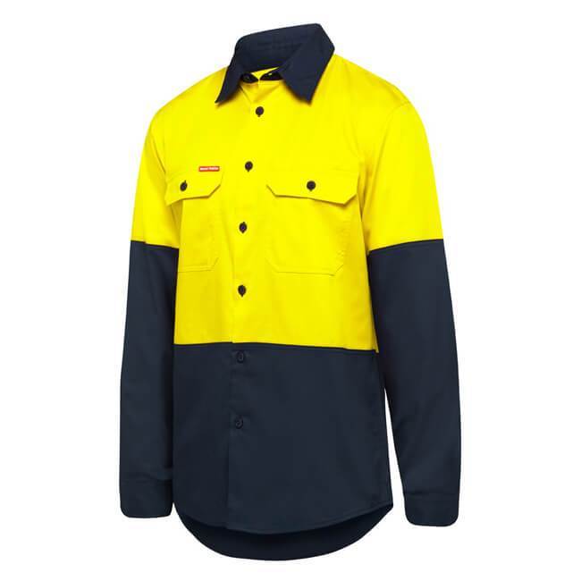 Hardyakka Shirt Long Sleeve 2 Tone Vented (Y07950)