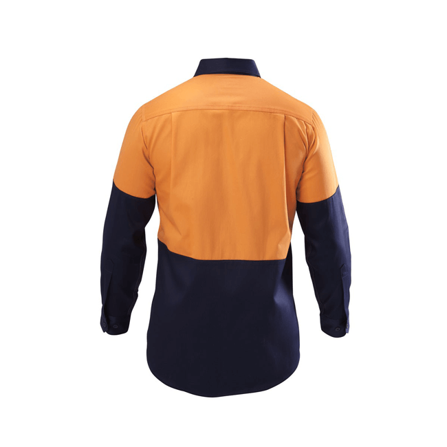 Hard Yakka  Hi-visibility Two Tone Cotton Drill Shirt Long Sleeve (Y07982)